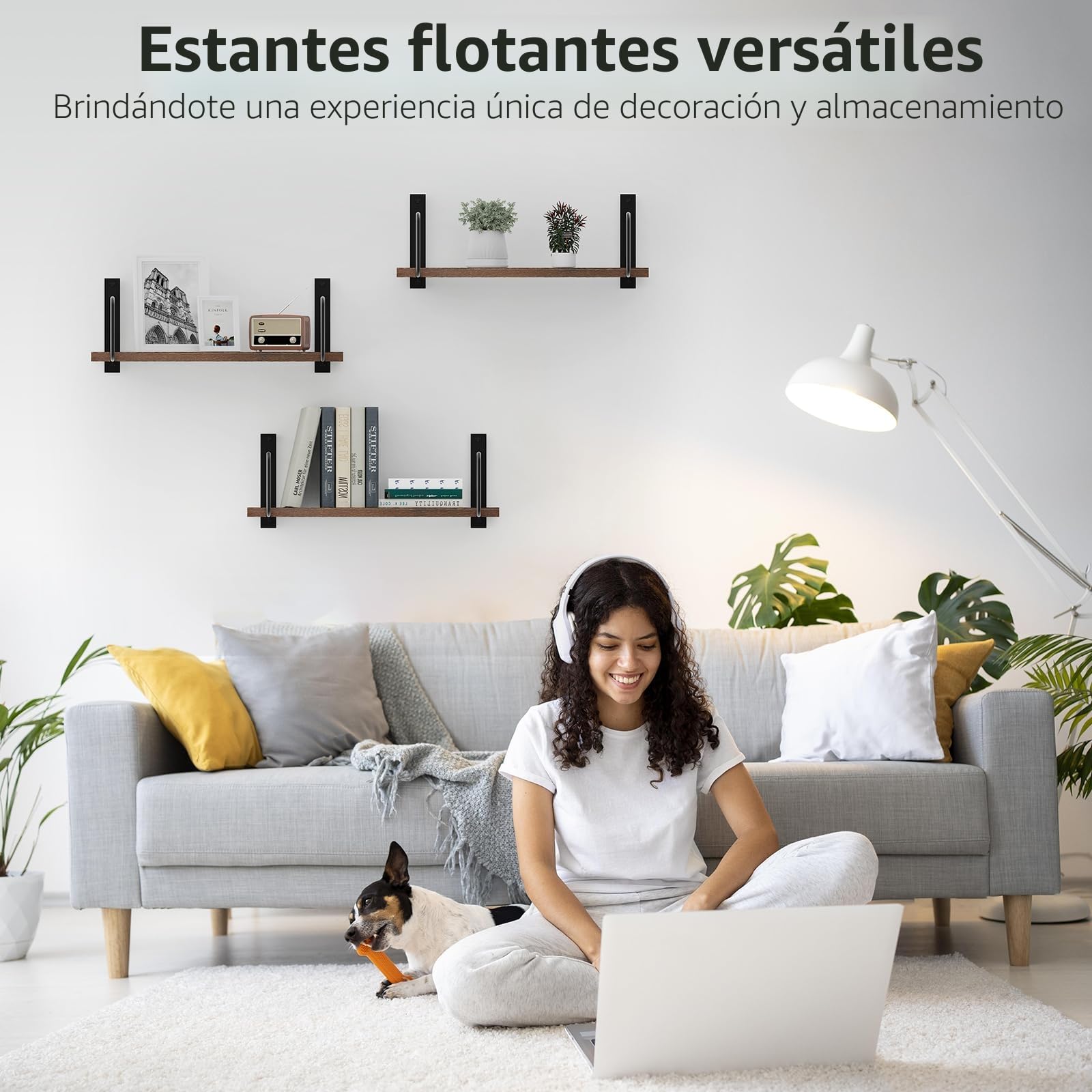 TRAYINDALY Estanteria Pared Madera Juego de 3, Baldas Flotantes Pared Rústicos y Decorativas Ideal para Dormitorio, Baño,Cocina, Oficina, Sala (Marrón)