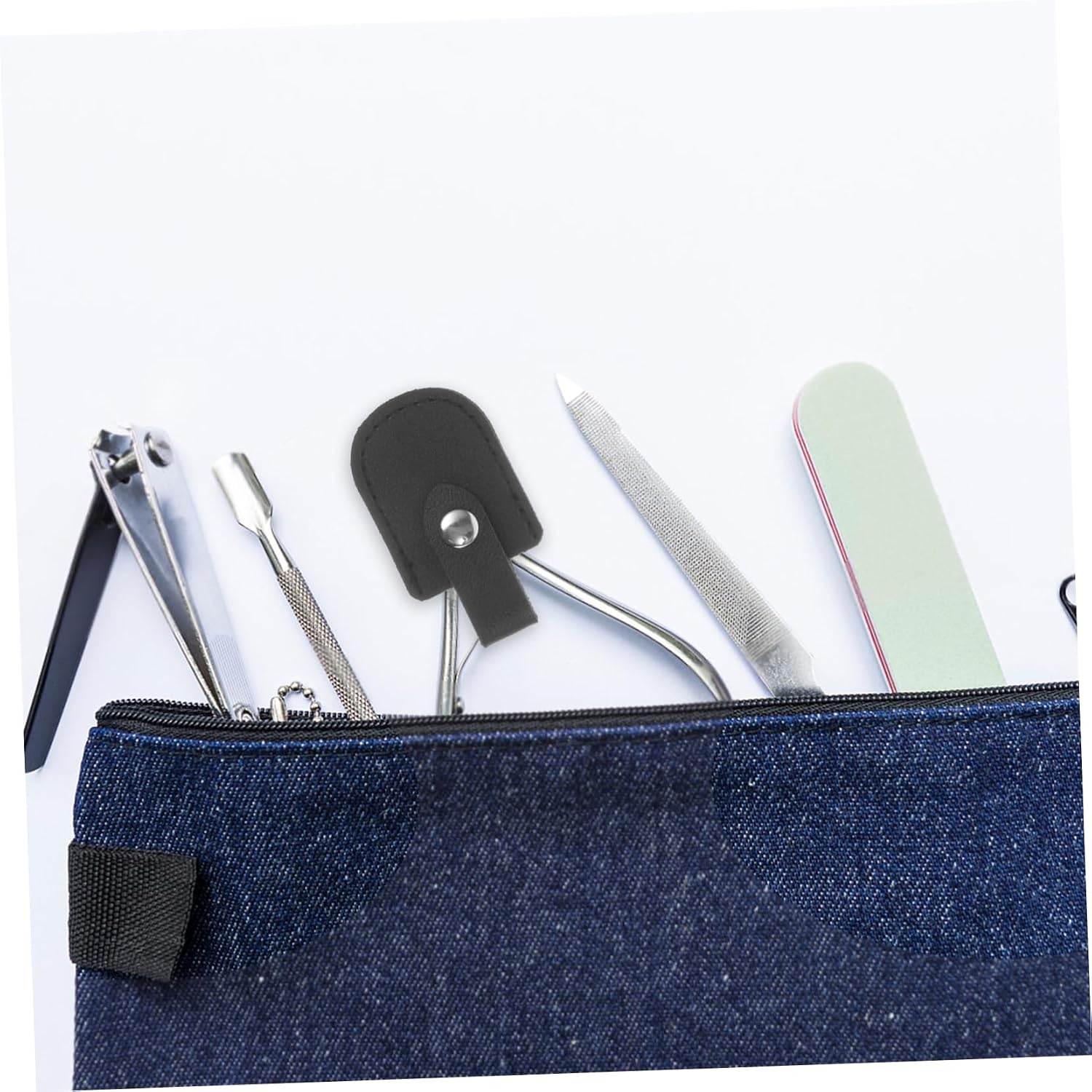 4pcs Nail Nipper Cover Cuticle Scissor Pu Holder Storage Bag for Manicure Pedicure