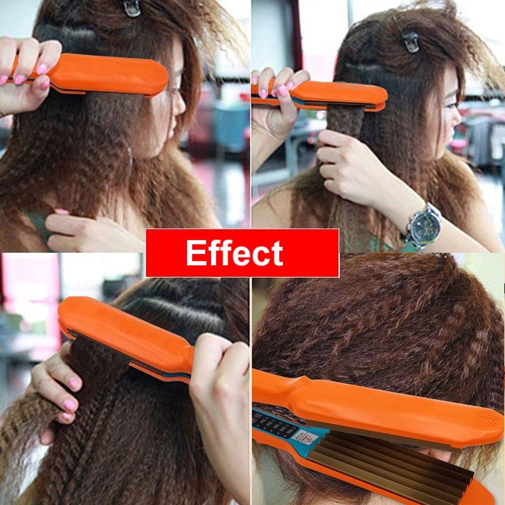 Professional Electric Hair Curling Iron PTC Heater Crimper Curler Corn Plate Fluffy Wand Crimping Perm Splint
