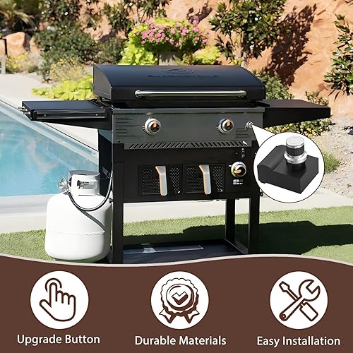 Vista 10 de Encendedor electrónico de parrilla de 4 salidas con 4 agujas de encendido para parrilla Blackstone de 36 pulgadas, kit de repuesto universal