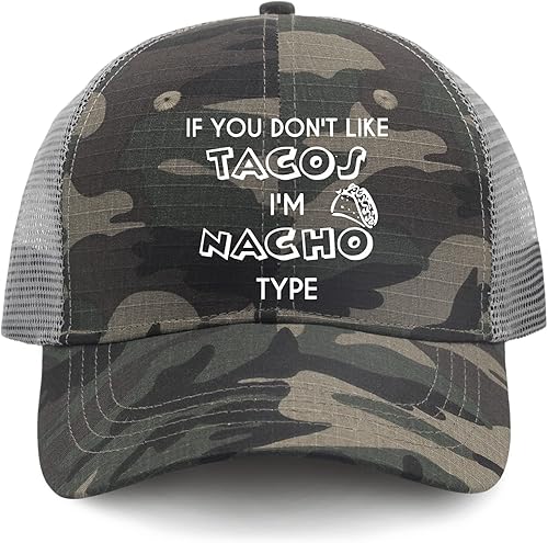 Miniatura 9 de devor Gorra If You Don't Like Tacos I'm Nacho Type Dad Hat, Funny Hat para mujer