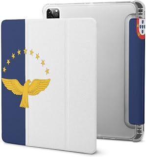 Flag of The Azore for IPad Pro/Air/2020/2021 Case | Funny Silicone PU Tablet Cover with Pencil Holder 10.9In 10.5In 9.7In