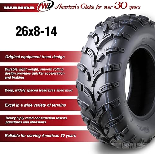 Vista 86 de WANDA P373 Juego de 4 neumáticos para ATV/UTV
