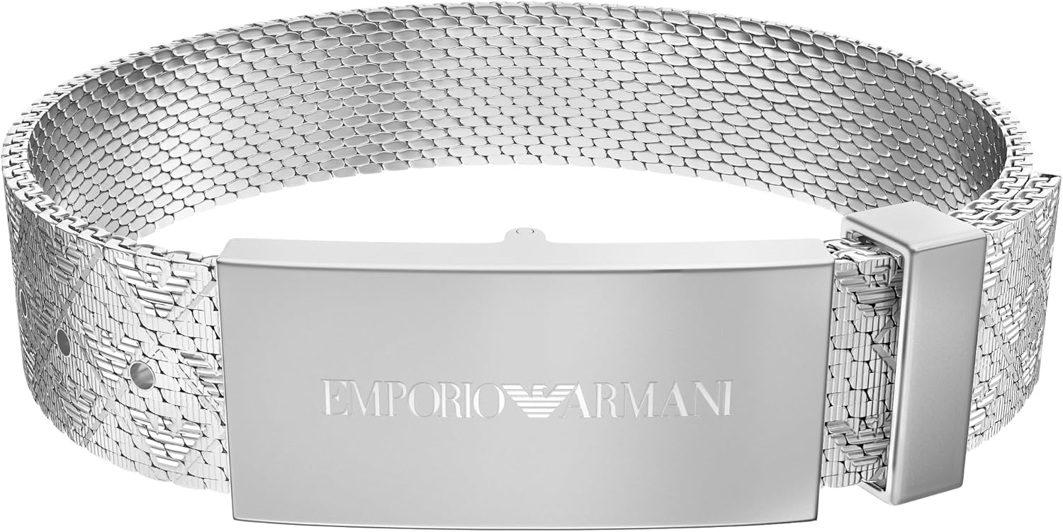 Emporio Armani Men's Stainless Steel ID Bracelet (Model: EGS3363040)