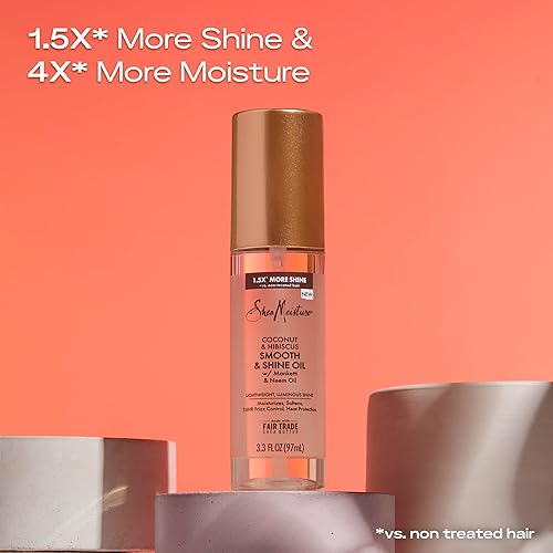 Miniatura 3 de Aceite de karité Humectante Suave y Brillante, Coco e Hibisco para un brillo ligero y luminoso, 3.3 oz