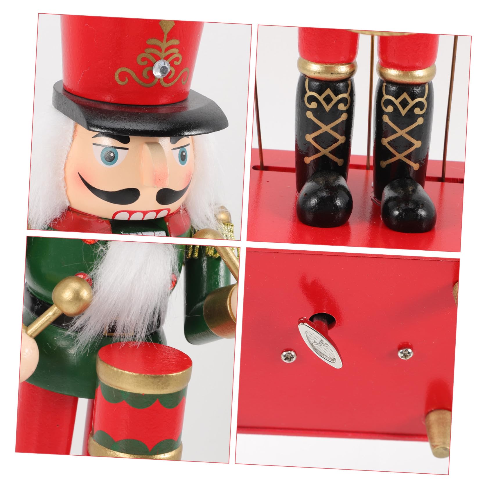 NUOBESTY Carillon in Legno Musicale per Decorazione Natalizia Delicata da Tavolo Suoneria e Ambientazione di Natale per Ufficio e Casa