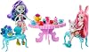 Mattel Enchantimals Tasty Tea Party Playset with Bree Bunny, Patter Peacock Dolls 6-inch, and Animal Friend Figures, with Table, 2 Benches, and 15 Accessories, Great Gift for 3 – 8 Year Olds