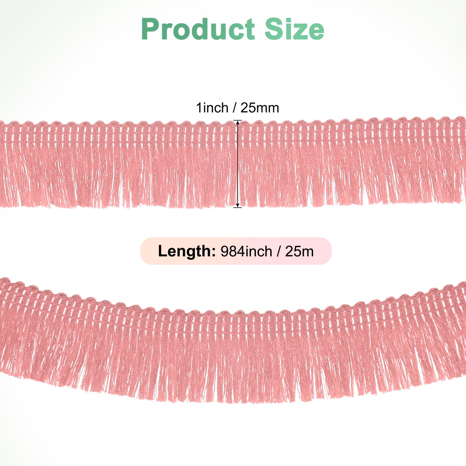 M METERXITY 27 Yards Tassel Fringe Trim - Image 3