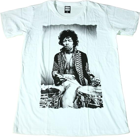 Amazon ジミヘン Jimi Hendrix ジミヘンドリックス ドラム ロック ストリート系 デザインtシャツ おもしろtシャツ メンズtシャツ 半袖 並行輸入品 Tシャツ カットソー 通販
