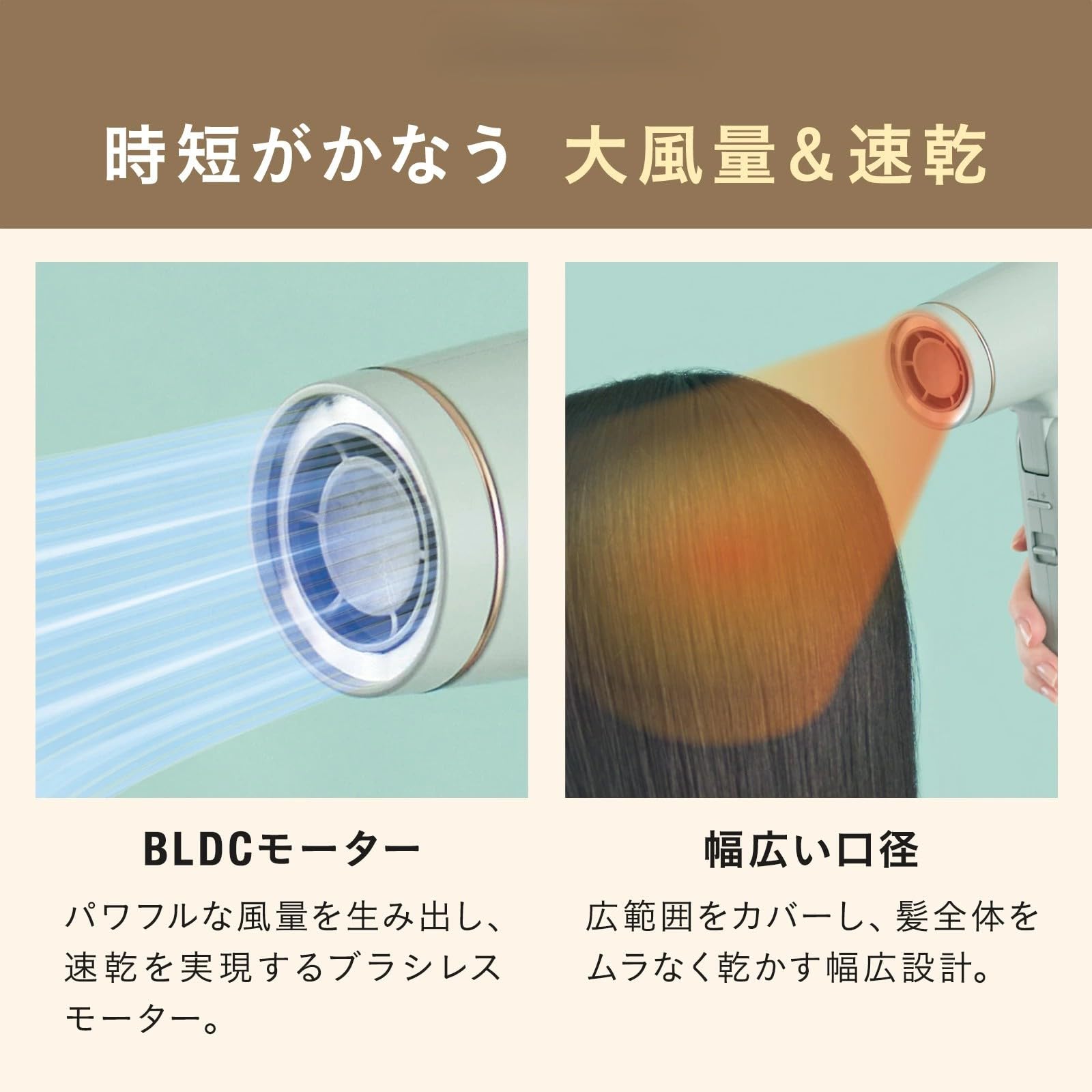 Amazon | BRUNO ブルーノ ドライヤー ヘアドライヤー マイナスイオン