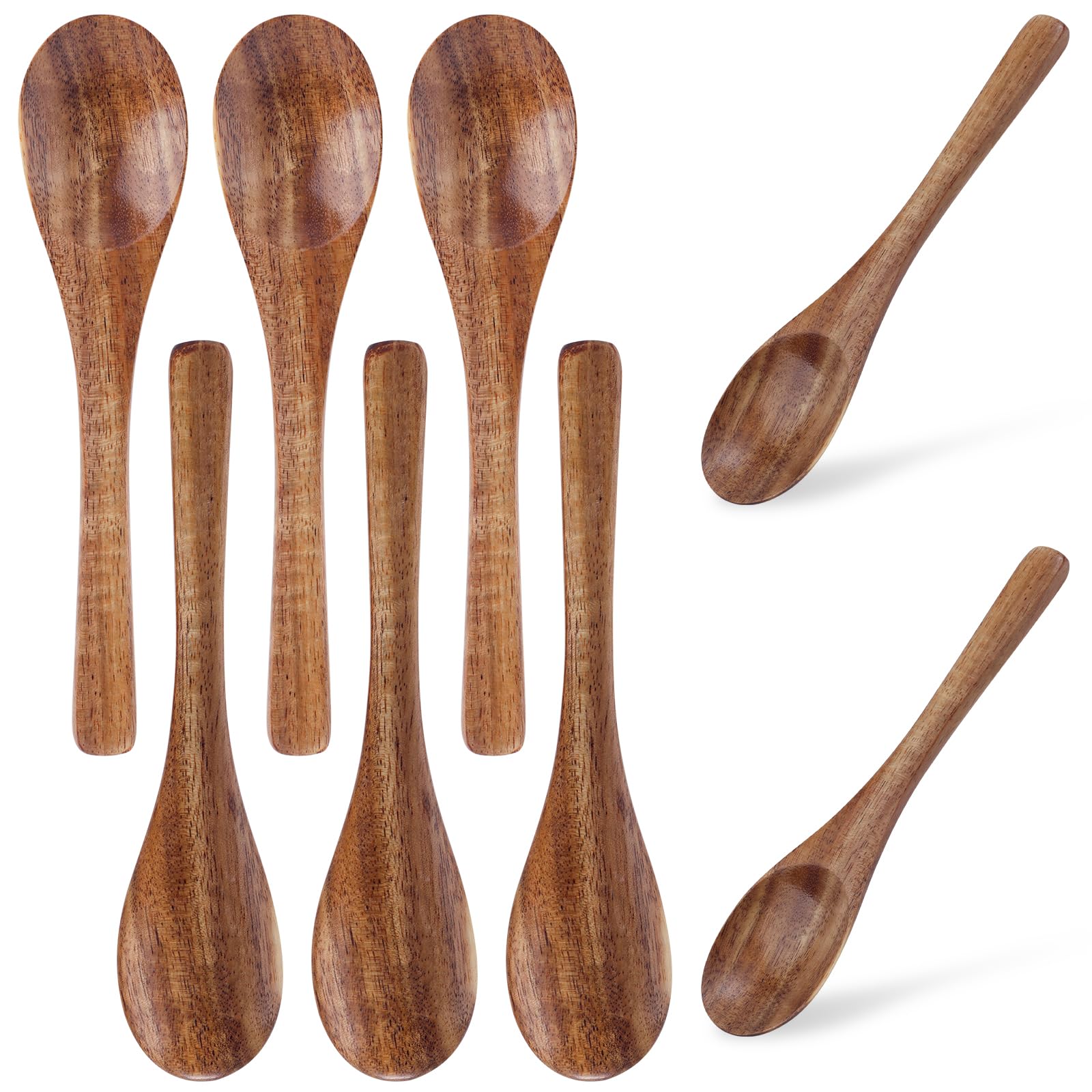 Petites cuillères en bois Gosknor de 13cm pour le thé et le café en lot de 8 pièces