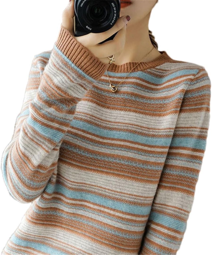 Female Sweater Women Loose Striped Knitted Pullovers Women's Sweaters Pullover Jumper