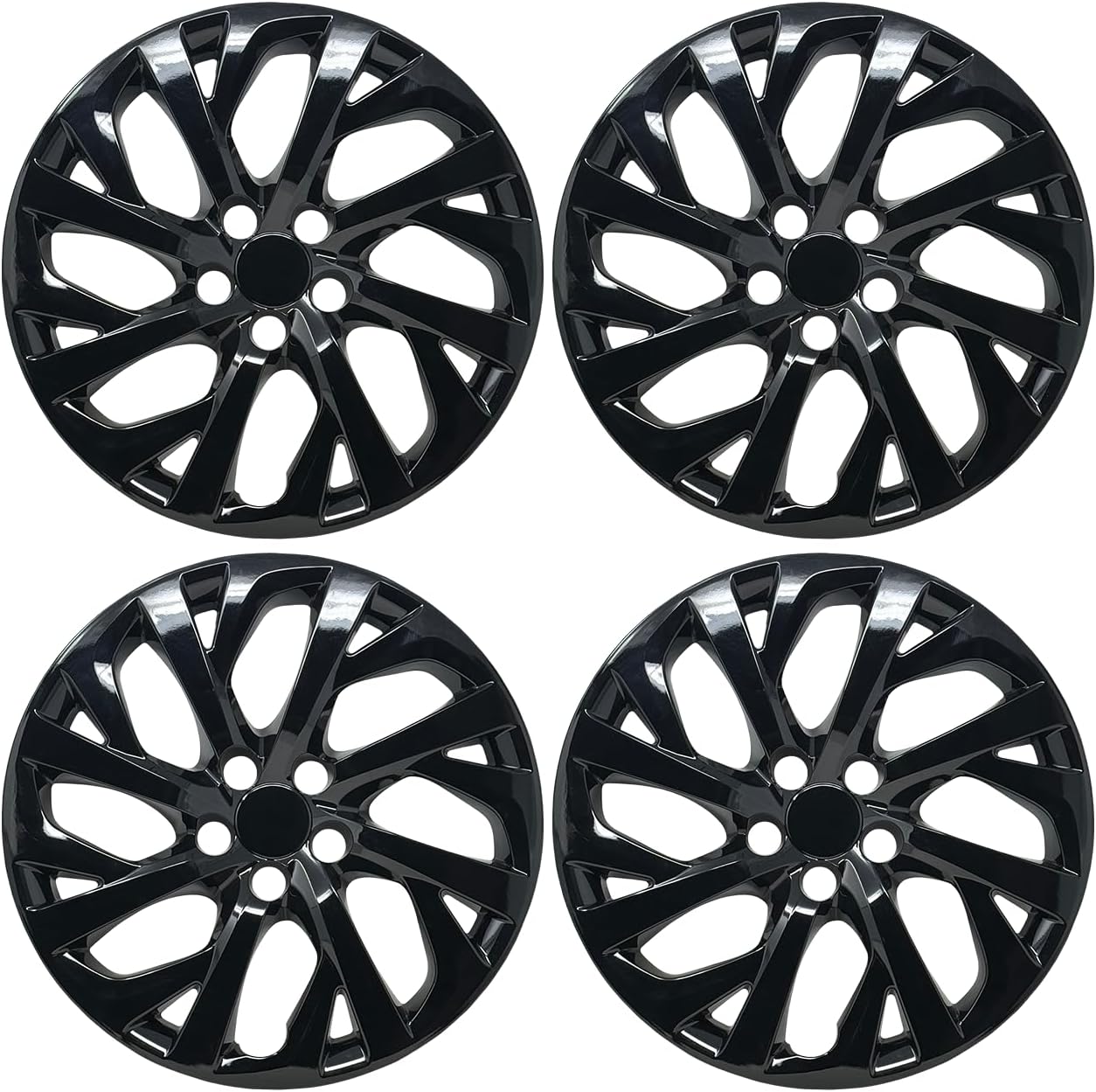 Hubcap Replacement for Toyota Corolla 2014-2025, Gloss Black 16-inch Wheel Cover (Set of 4)