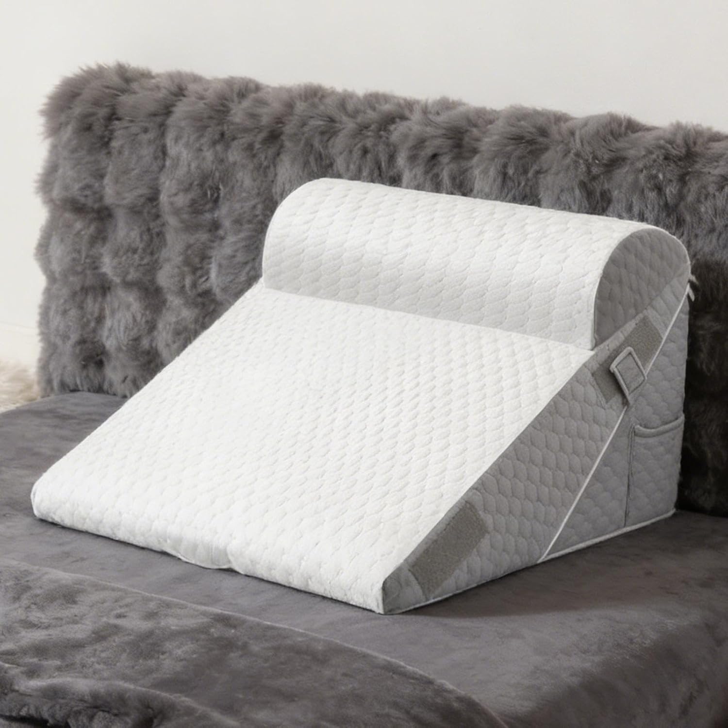 Wedge Pillow, Adjustable Comfortable Reflux Pillow, Triangle Cushion, for High Density Foam Material, Comfortable Support Feature, Removable Cover Design, for Home Pregnancy Elderly Reading Bed Use