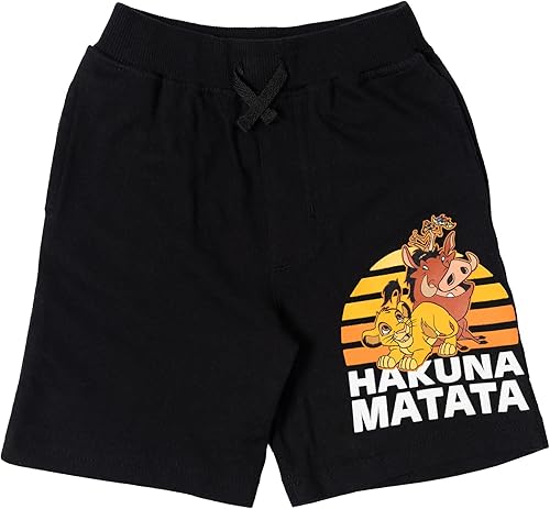 Miniatura 2 de Disney Mickey Mouse Lion King Pixar Cars Toy Story French Terry - Paquete de 2 pantalones cortos para niños pequeños a grandes