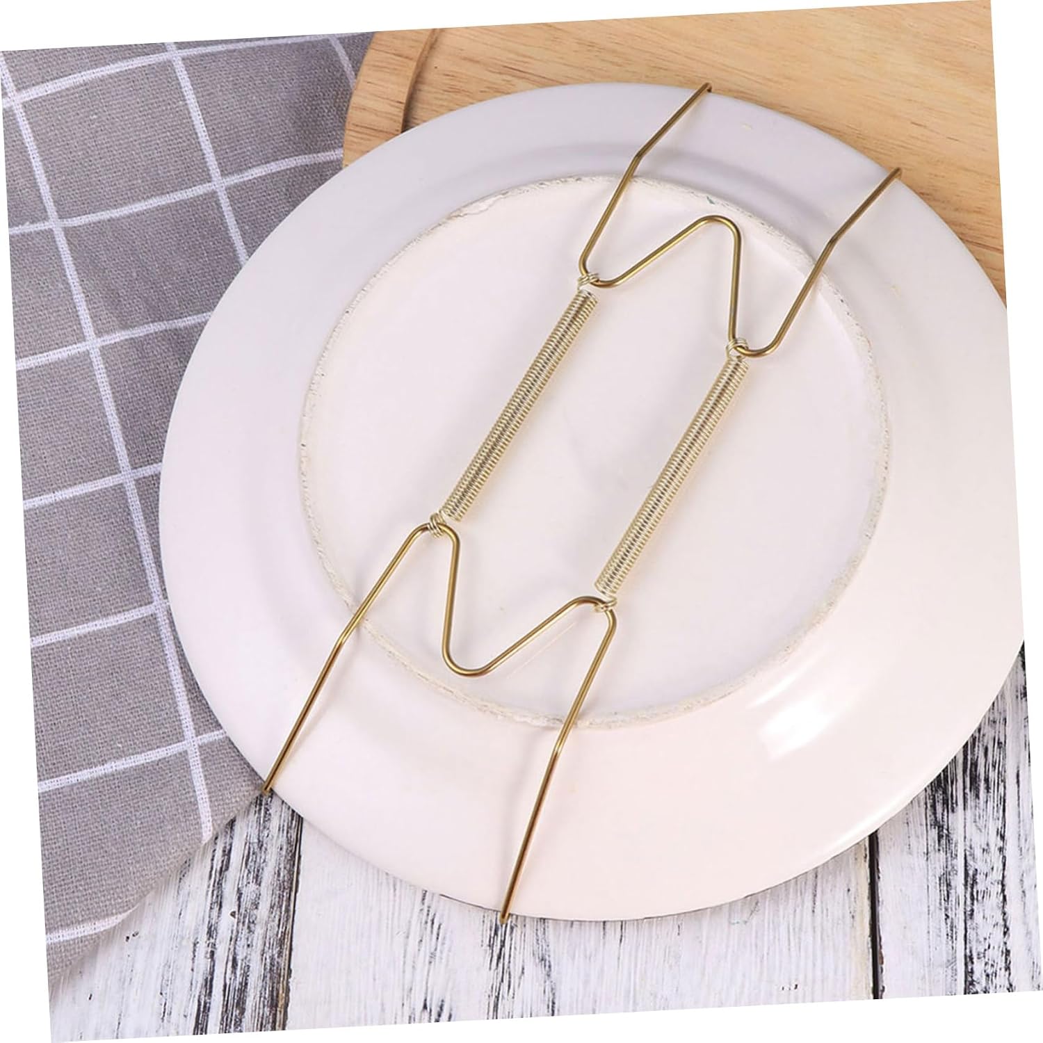 8pcs Xmas Wall Dish Holder Steel Invisible W Shape for Plates