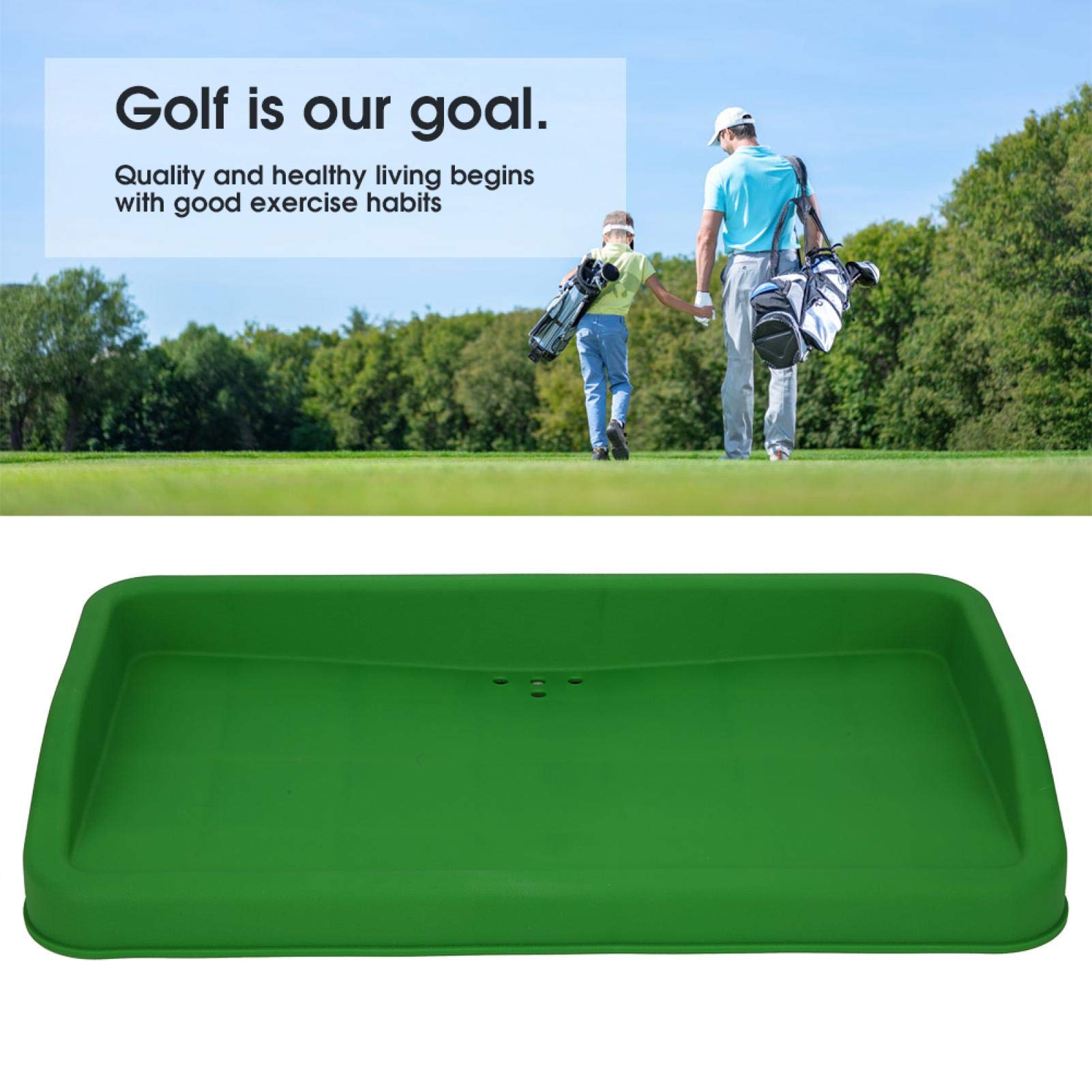Keenso Boîte de Rangement de Balle de Golf, conteneur de Stockage de Balle de Golf en Caoutchouc boîte de Rangement de boîte de Service de Plateau Fournitures de Vert