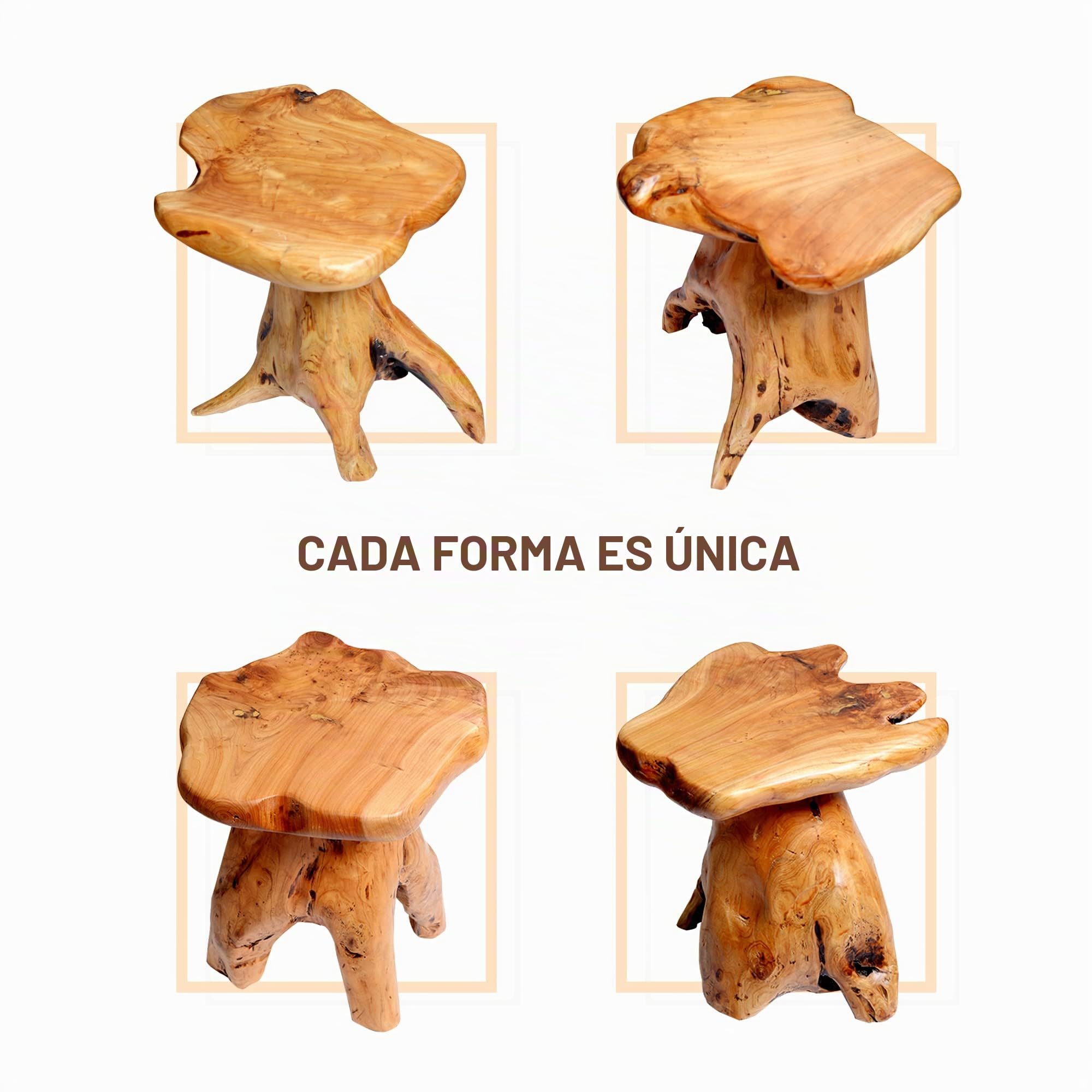 Taburete de madera, taburete para niños, cedro macizo, cada uno es único, multiusos, reposapiés, soporte para plantas de jardín, mesa auxiliar pequeña, mini mesa auxiliar, taburete para