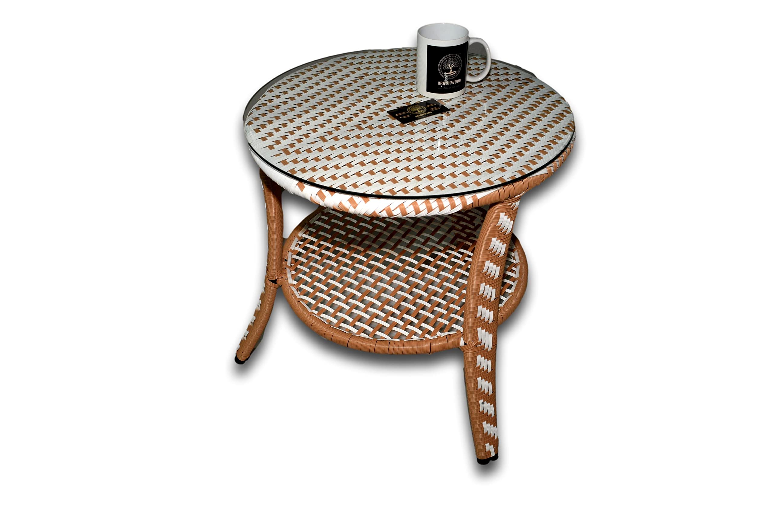 Brookwood - Outdoor Patio Furniture - Lehar White Beige (1 Table Without Glass, White & Beige)-image-10