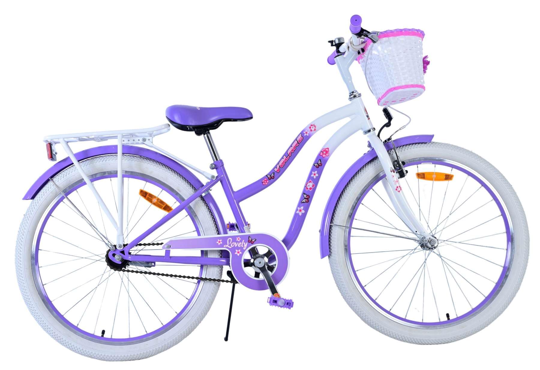 Volare Lovely Kinderfahrrad - Mädchen - 24 Zoll - Lila