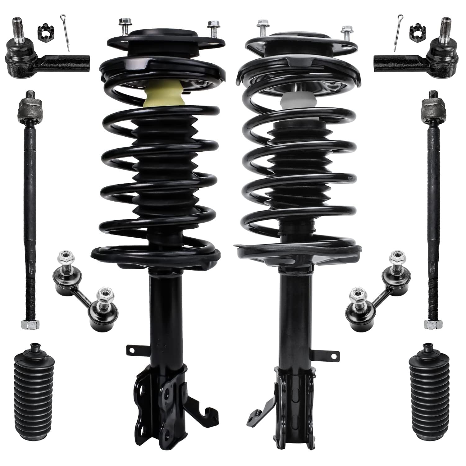 Detroit Axle - 10pc Front Suspension Kit for Toyota Corolla Chevy Geo Prizm