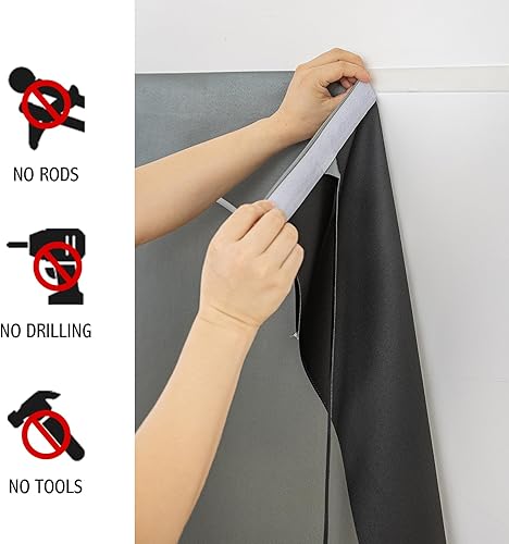 Miniatura 3 de Jilron Paste Style - Cortina opaca para puerta francesa, 99 % para puerta de cristal, puerta delantera, puerta corredera, puerta de patio, puerta de