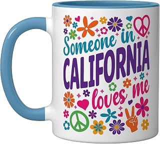 Someone In California Loves Me Ceramic Mug, Blue/White, 11oz