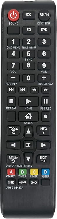 AH59-02427A Replaced Remote fit for Samsung DVD Micro Component System MM-E320D Mm-e330d MM-E330D/EN AH59-02426A