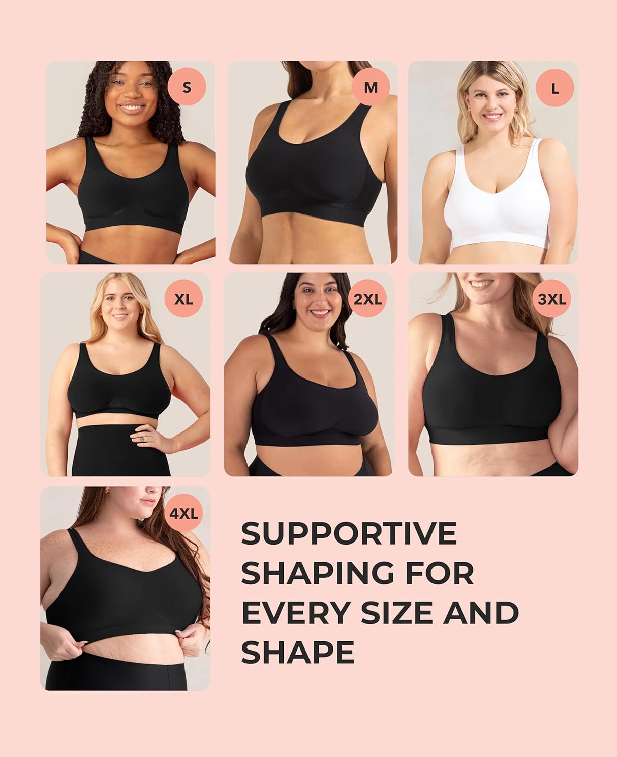 SHAPERMINT Wireless Bras for Women No Underwire – Small to Plus Size Bralettes with Support and Natural Lift - Image 4