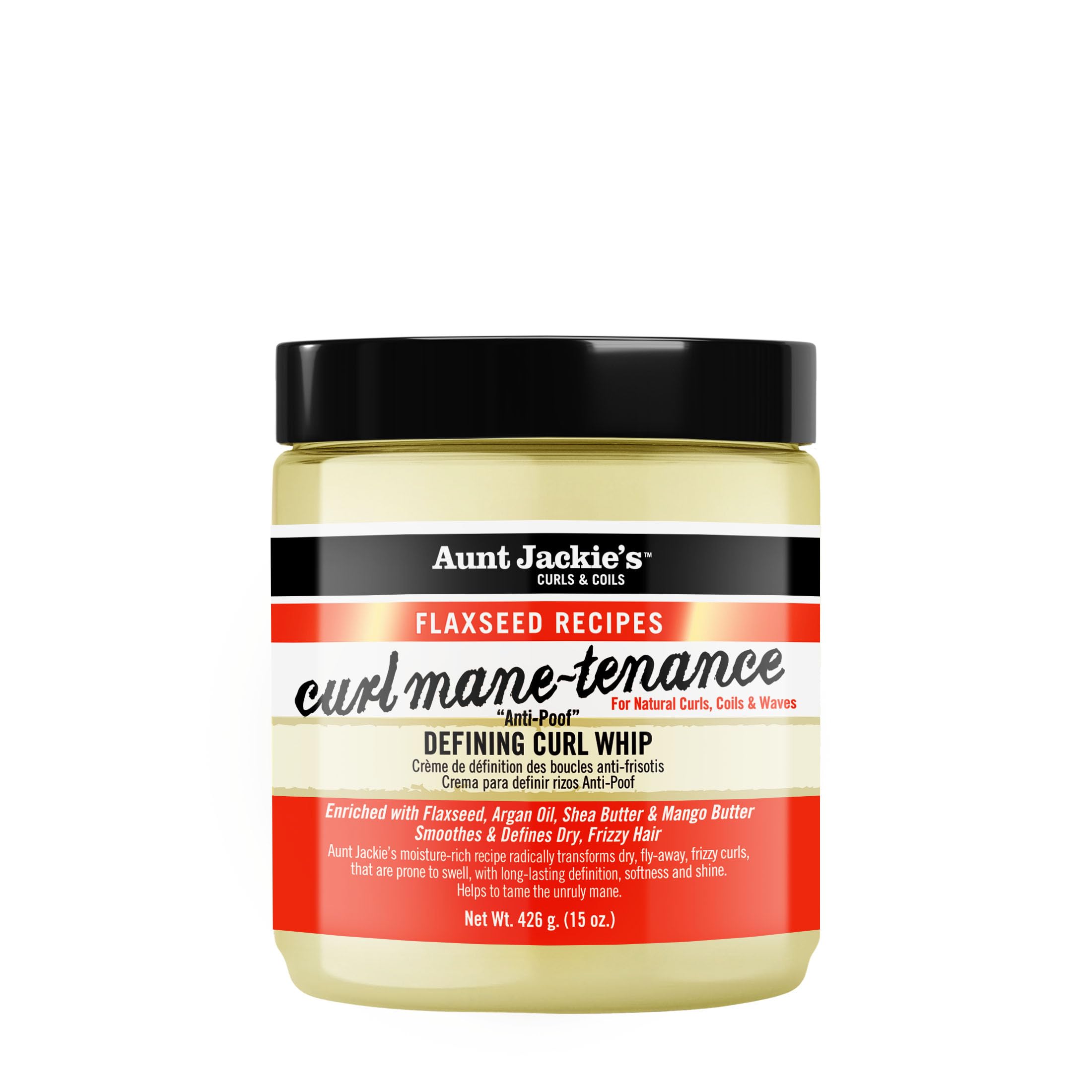 Aunt Jackies 426 g Flaxseed Mane Tenance Defining Curl Whip 426G/15Oz