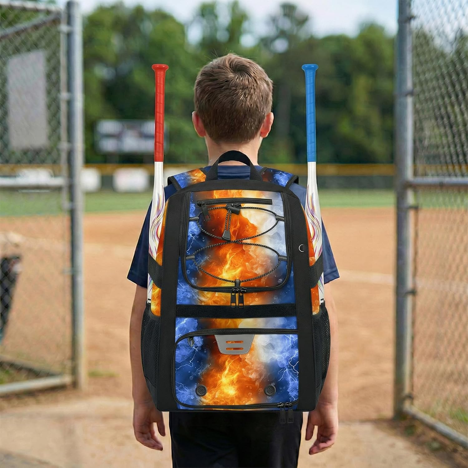 Youth Baseball Bag - Softball Bag for Girls & Boys with Shoes Compartment, Bat Backpack for Baseball, T-Ball & Softball Equipment