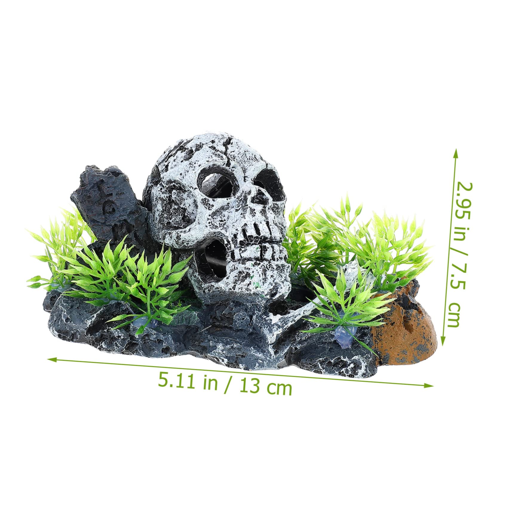 YARNOW Adornos De Resina para Pecera 3 Piezas Cueva Halloween Decoración para Acuario Piedra Difusora De Aire para Acuario Bomba para Acuario Decoración De Musgo para Tanques