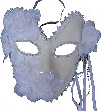 Flower Venetian Masquerade Full Face Lace Women Eye Mask for Costume Mardi Gras