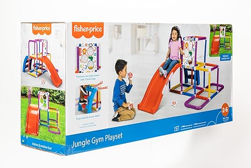 Miniatura 8 de Fisher-Price Estructura de juego de gimnasio de la selva con tobogán para niños con juego de lanzamiento de bolsas de frijoles, juego activo para
