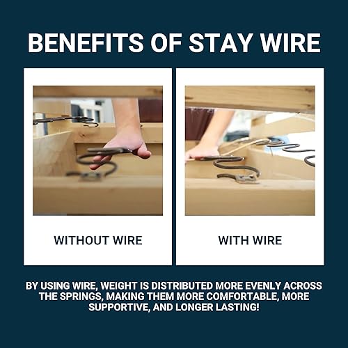 Miniatura 3 de House2Home Kit de reparación de resortes de sofá de 27 pulgadas para fijar el soporte de sofá para cojines caídos, incluye 4 resortes, clips de