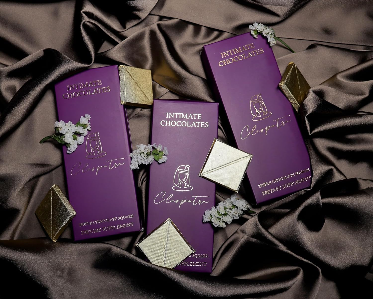 Cleopatra Chocolate For Couples Uplifting Mood Vitality More Desire & Enjoyment Milk Flavour Best Gift Set for Men's & Women's Couples Vegetarian And Gluten-Free 60g (Pack Of 3)