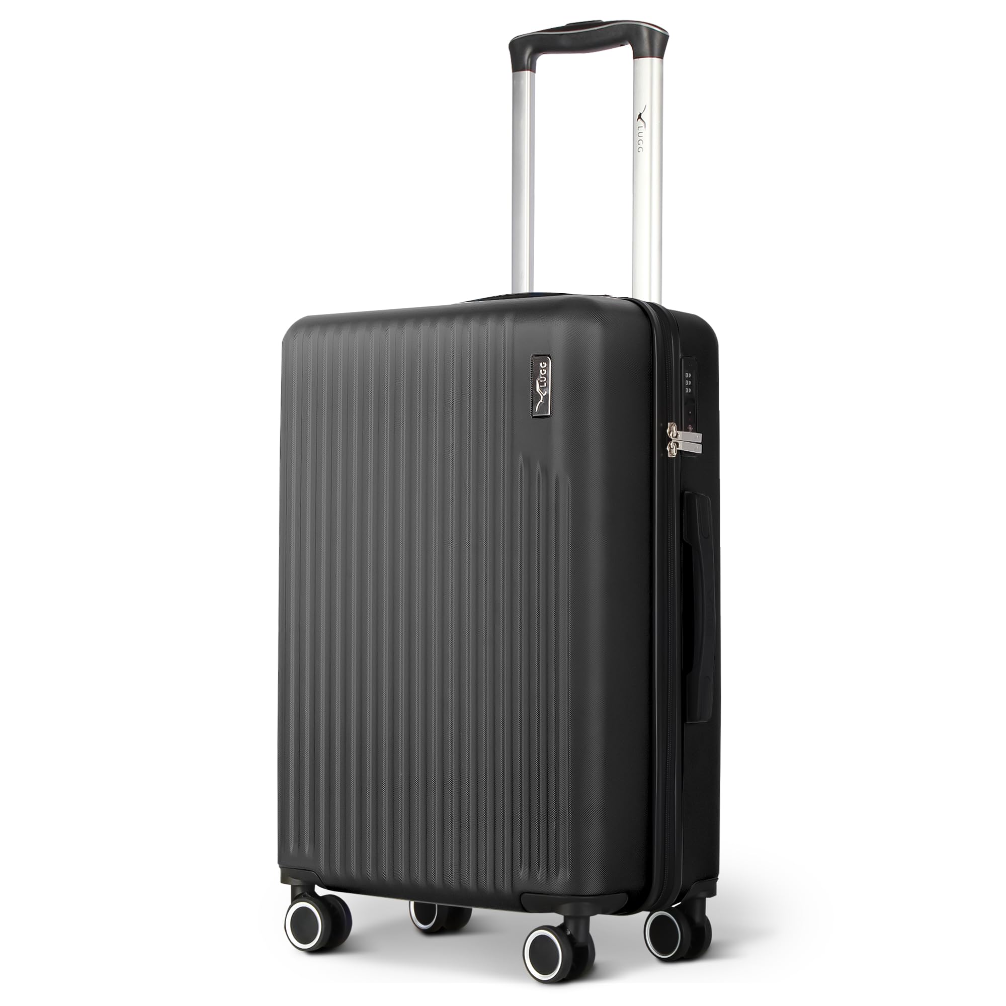 LUGG 20inch Vacay Suitcase ABS Luggage with TSA Indent Lock, Aluminium Trolley Handle, 360° Spinner Wheels, Water-Resistant & Durable Material - Airline Compatible (55 x 23 x 35cm)