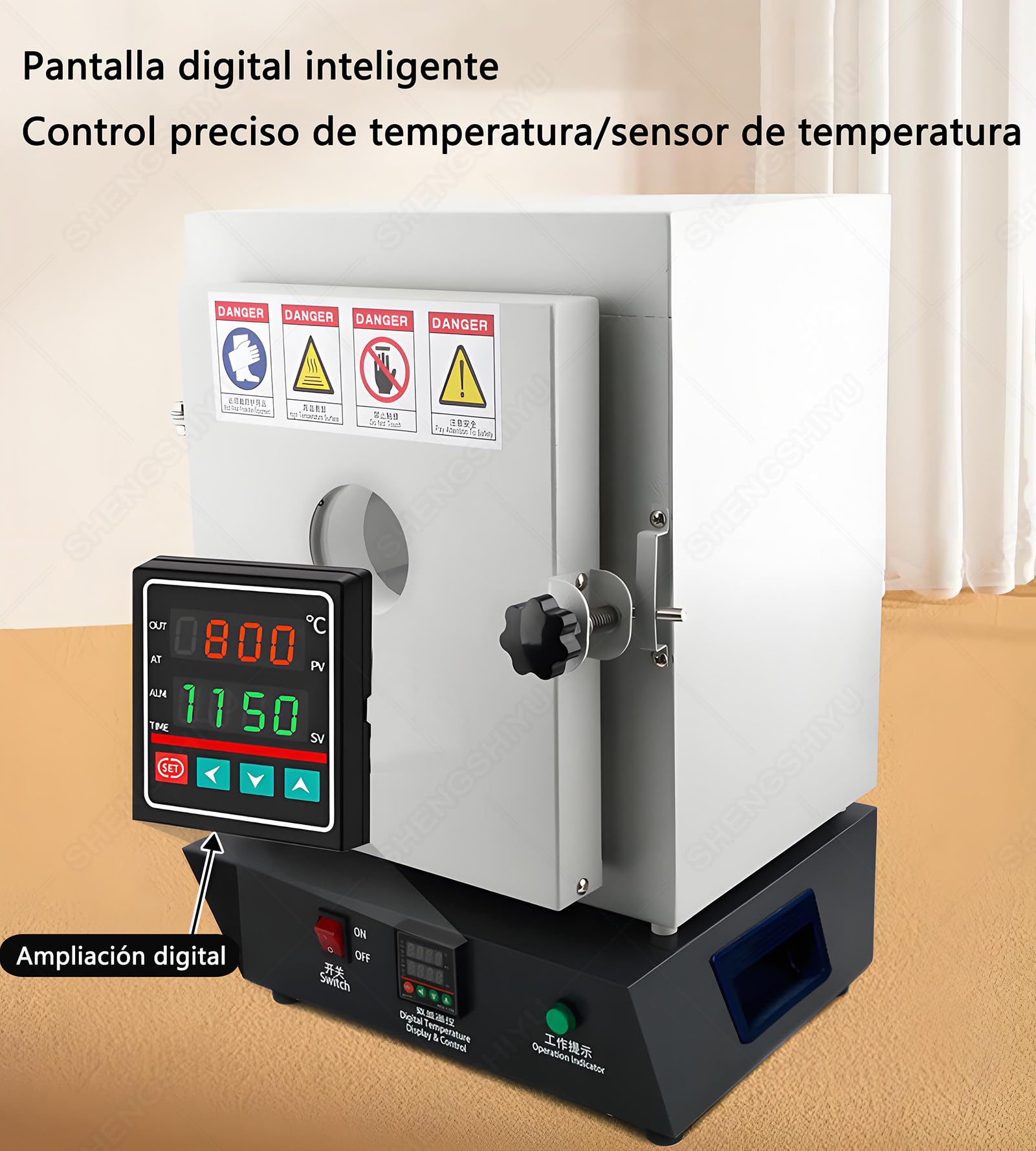Brennofen für Keramik/Metallschmelzen Zu Hause,Schmelzofen für Keramik,Hochtemperatur 1150°c (2102°f),Schmelzofensteuerung,für Schmuckherstellung,Wachsguss,Tonkeramik-DIY