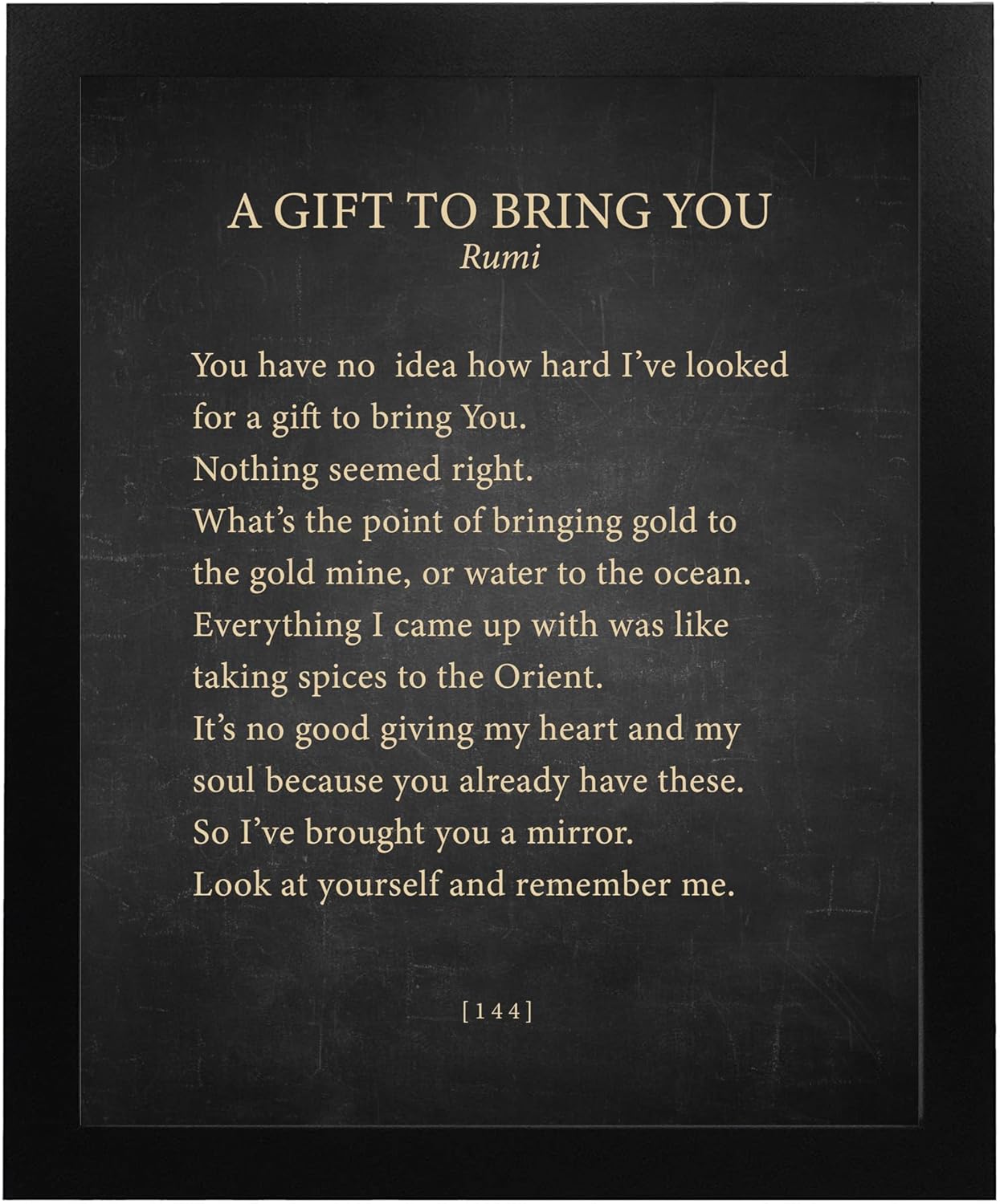 AMERICAN LUXURY GIFTS Rumi 'A Gift to Bring You' - Elegant Motivational Wall Art - Office, Living Room - 8x10 Unframed Print - Image 5