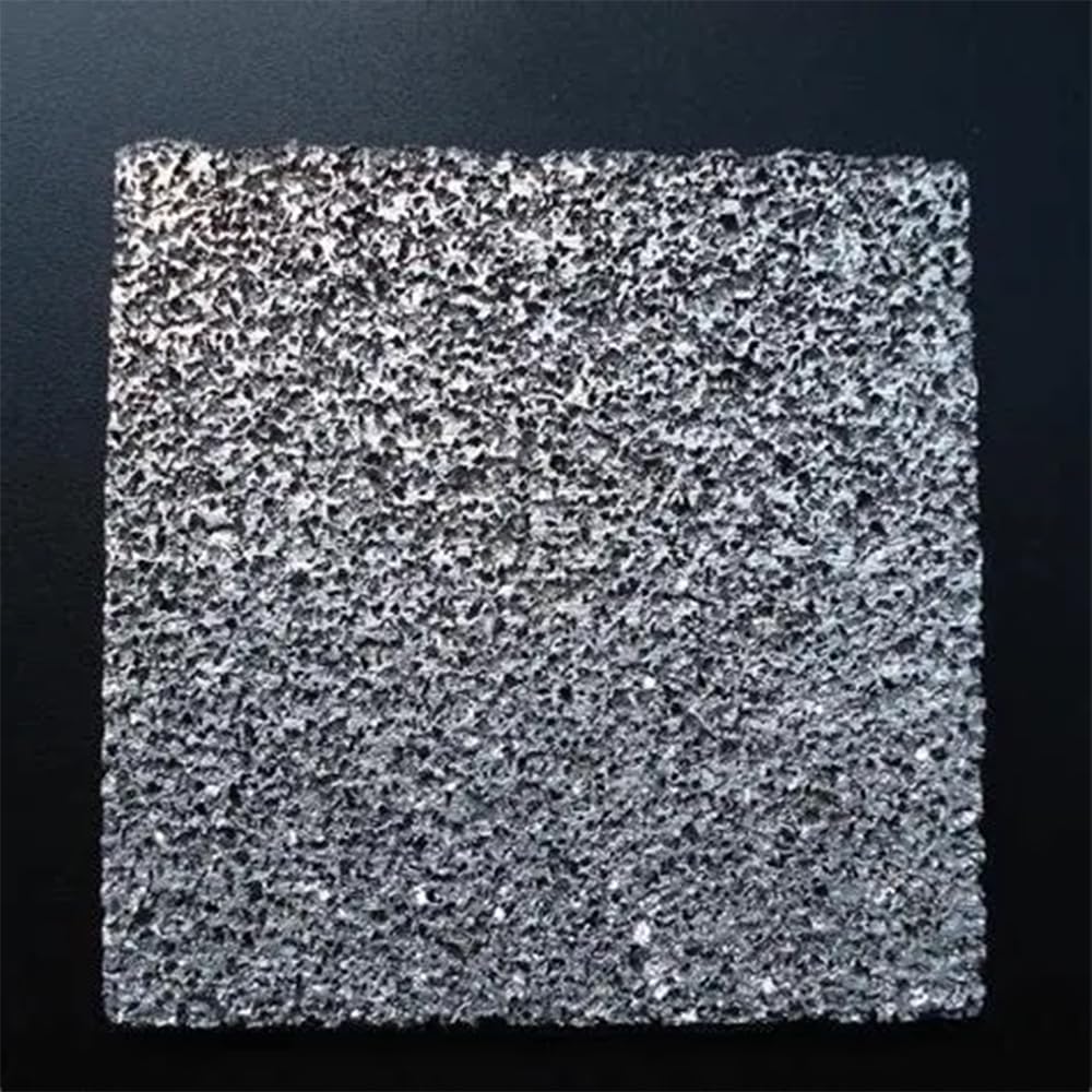 TMAXCN Brand Porous High-Purity Foam Aluminum Three-Dimensional Structure Foam Aluminum Silencer Heat Conduction Heat Dissipation Metal Experimental Material (50mm*50mm*0.3mm)