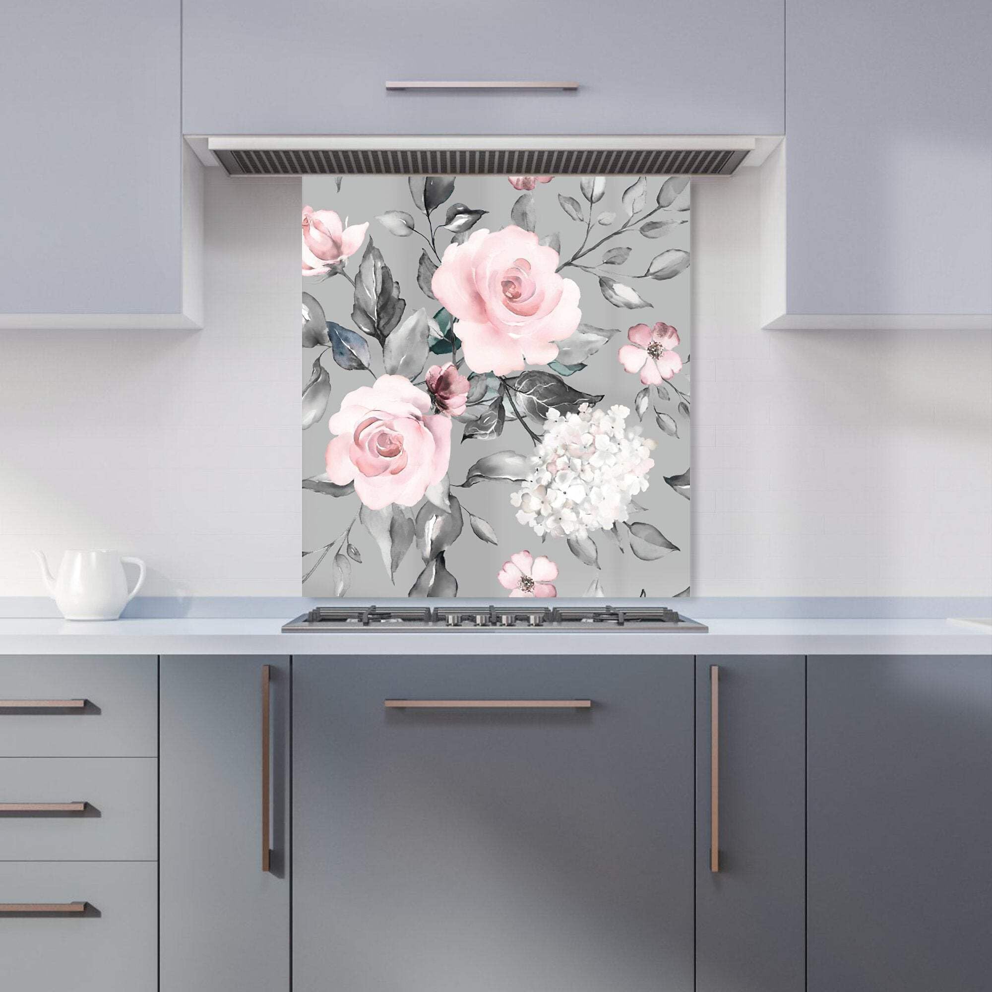 Warren Reed - Designer Pink Dusty Roses Kitchen Splashback W600mm X H650mm