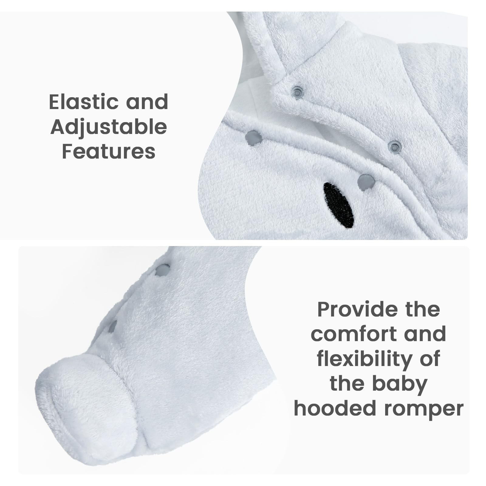 Combinaison d'hiver pour bébé avec capuche Combinaison de neige pour bébé Barboteuse d'hiver en flanelle Barboteuse Combinaison de jeu avec pieds Combinaison à motifs de dessins animés Vêtements pour