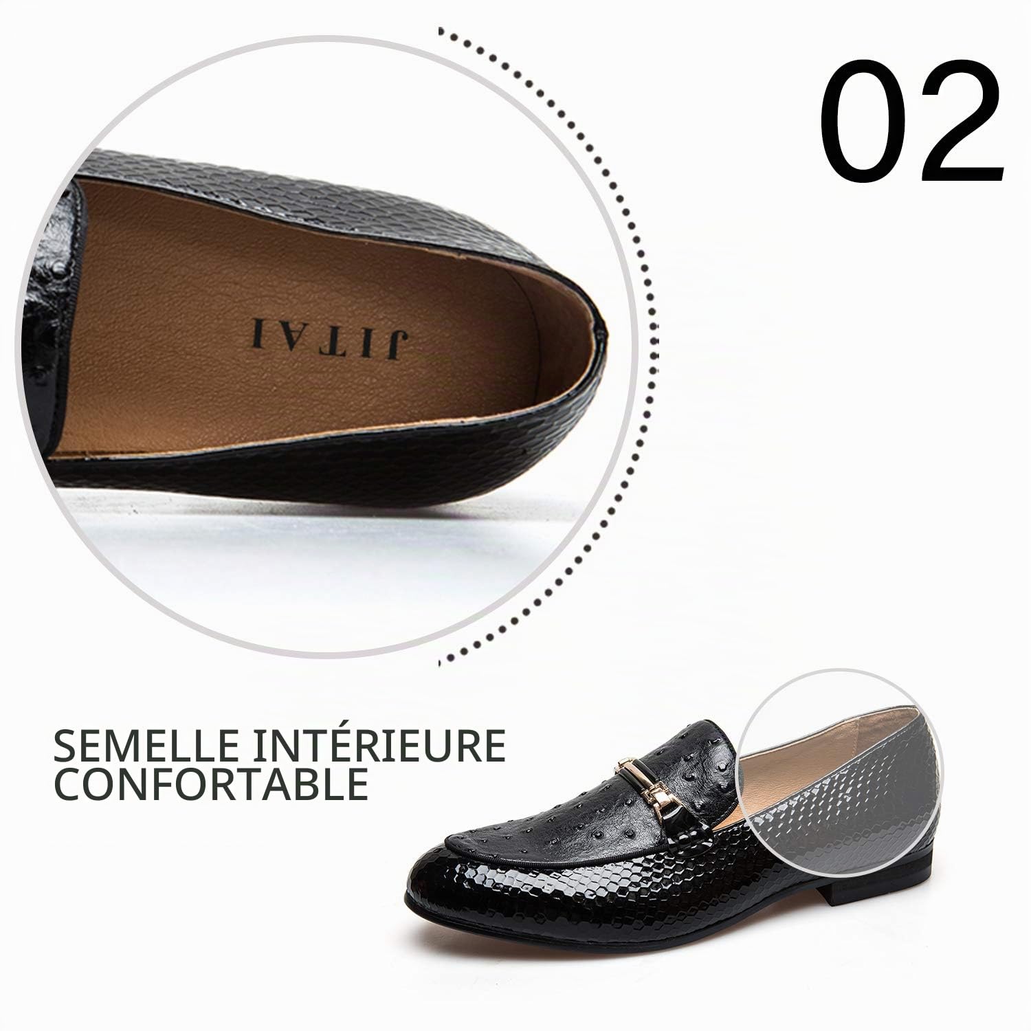 JITAI Chaussure Homme pour Mocassin Homme Cuir pour Hommes Et Mocassins De Mode Chaussures Décontractées pour Hommes