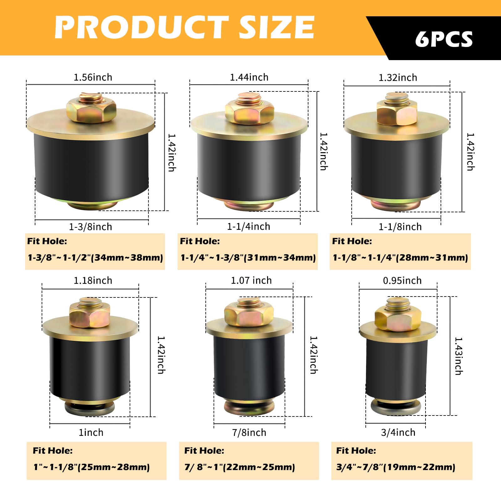 Amazon.com: 6PCS Rubber Freeze Plugs 3/4