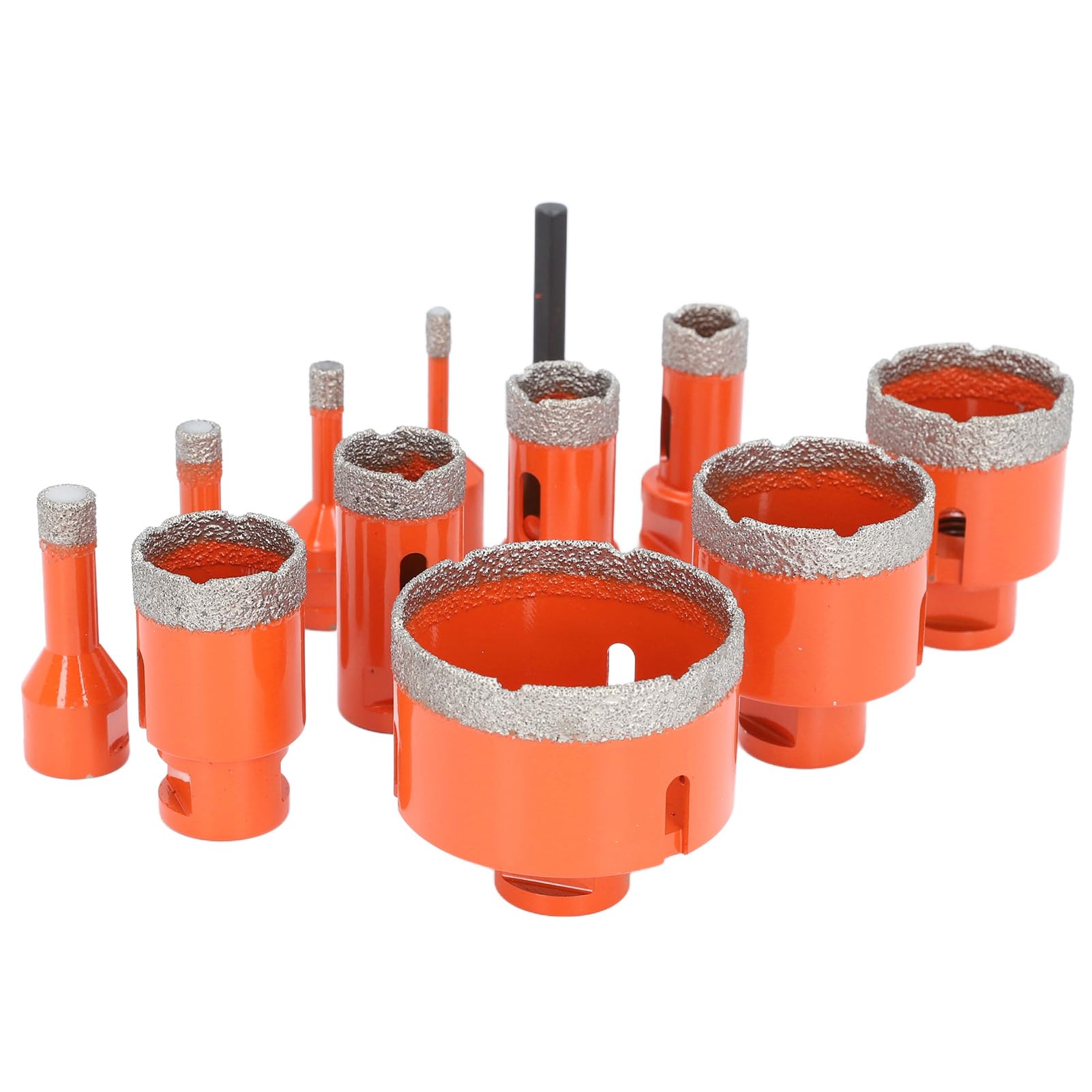 RiToEasysports Zestaw Otwornic do Płytek 11-częściowy Zestaw do Marmuru z Granitu Ceramicznego z Adapterem z Chwytem Sześciokątnym M14 Technologia Wosku Chłodzącego Bez Wysiłku Zapewniająca Płynne