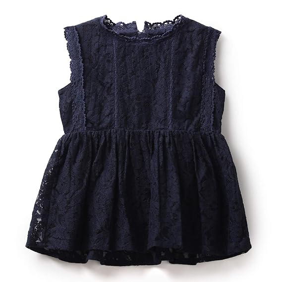 Under Fourteen Only Tops for Girl Kids Cotton Textured Sleeveless Top for Baby Girls Regular fit Printed Top