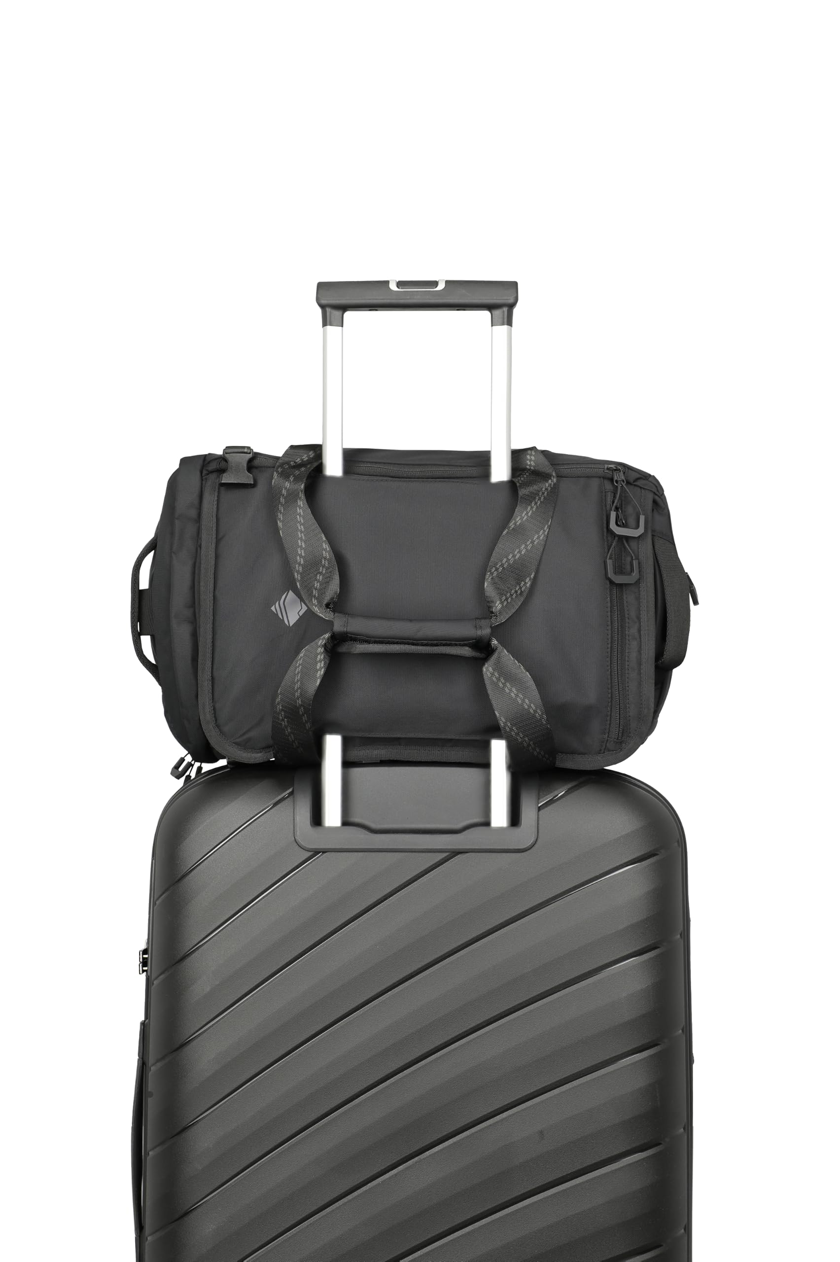 travelite Reisetasche Venture LINE S, 40x25x20 cm, 24 L, recyceltes Polyester, Handgepäck Tasche mit Rucksackfunktion und Trolley-Aufsteckfunktion, Weekender