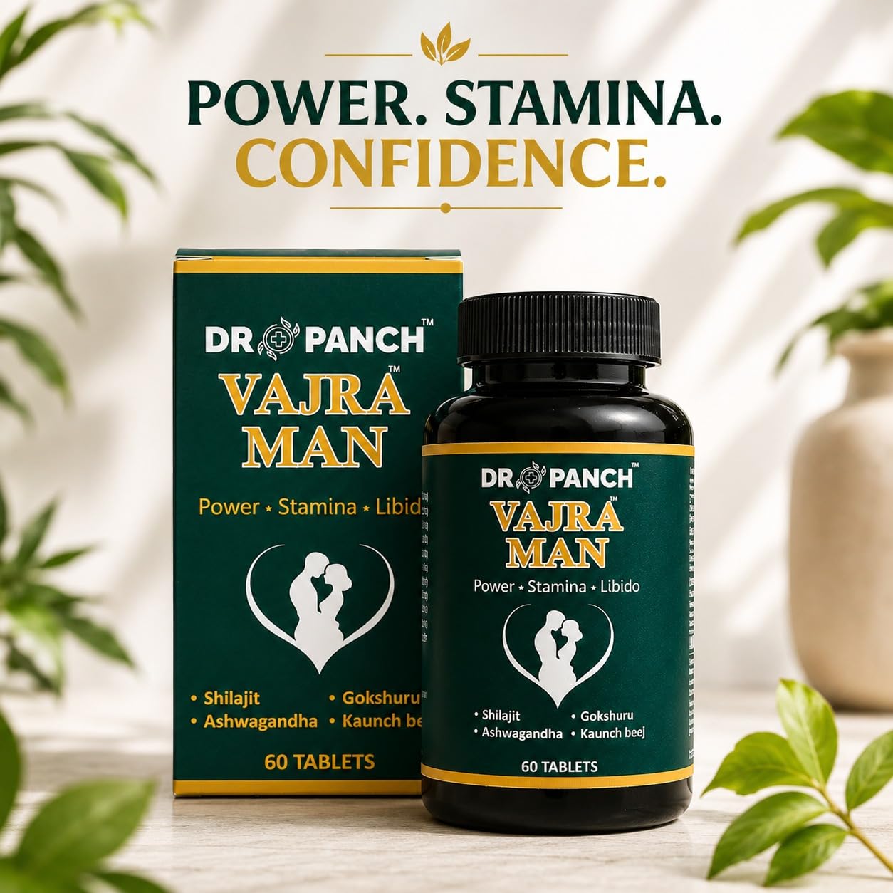 Vajraman 60 Tablets | Ayurvedic Power & Stamina Support Tablets for Men | Shilajit, Ashwagandha, Kaunch Beej, Gokshura | Strength, Vitality & Energy Formula — Amazon image 6
