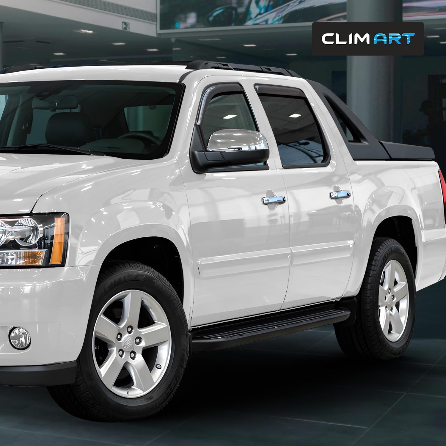 CLIM ART in-Channel Incredibly Durable Rain Guards for Chevrolet (Chevy) Avalanche 2007-2013, Original Window Deflectors, Vent Window Visors, Vent Deflector, 4 pcs. - 607179