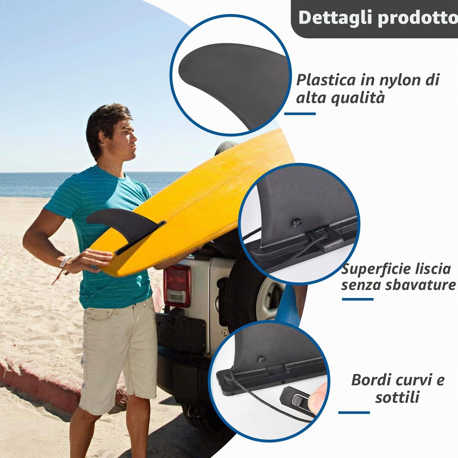 Pinna universale SUP estraibile, accessorio di ricambio per tavole da surf, accessori per paddling stand up paddling, per sup board gonfiabile, kayak lungo, tavola da surf